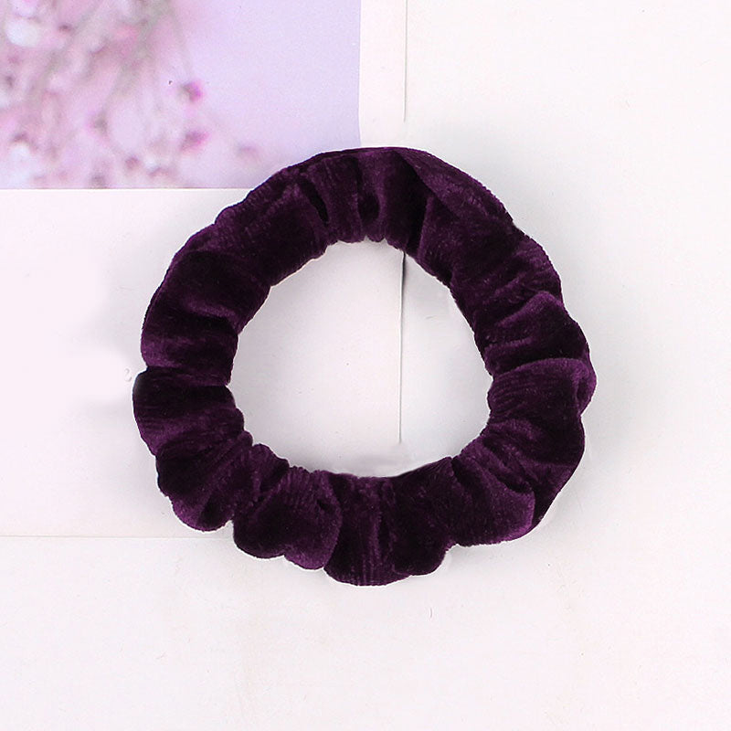 1Pc Women Elastic Hair Ring Winter Soft Velvet Rubber Bands Hair Bands Girls Sweet Solid Color Hair Accessories Ponytail Holder