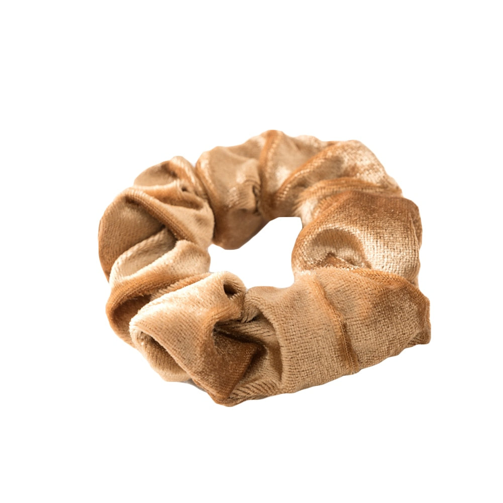 1Pc Women Elastic Hair Ring Winter Soft Velvet Rubber Bands Hair Bands Girls Sweet Solid Color Hair Accessories Ponytail Holder