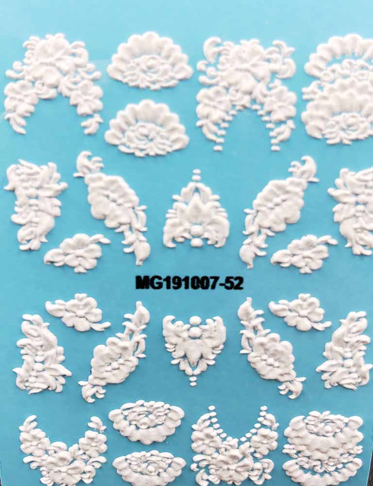 3D Acrylic Engraved  Nail Sticker Winter Sweater Charm desgin Water Decals Empaistic Nail Water Slide Decals Z0249