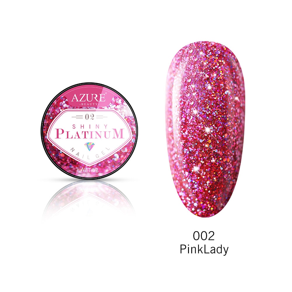 Modelones Platinum Glitter Led Gel Soak Off Nail Gel Lacquer Shiny Sequins Decorations UV Gel Varnish Painting Flowers UV Polish