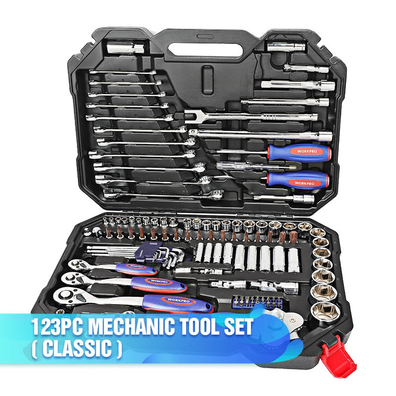 WORKPRO Tool Set Hand Tools for Car Repair Ratchet Spanner Wrench  Socket Set Professional Bicycle Car Repair Tool Kits