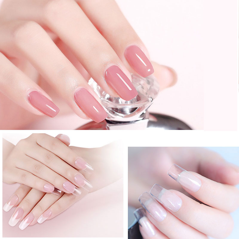 Polygel Nail Acrylic poly gel Pink White Clear Crystal UV LED Builder Gel Tips Enhancement Slip Solution Quick Extension Gel