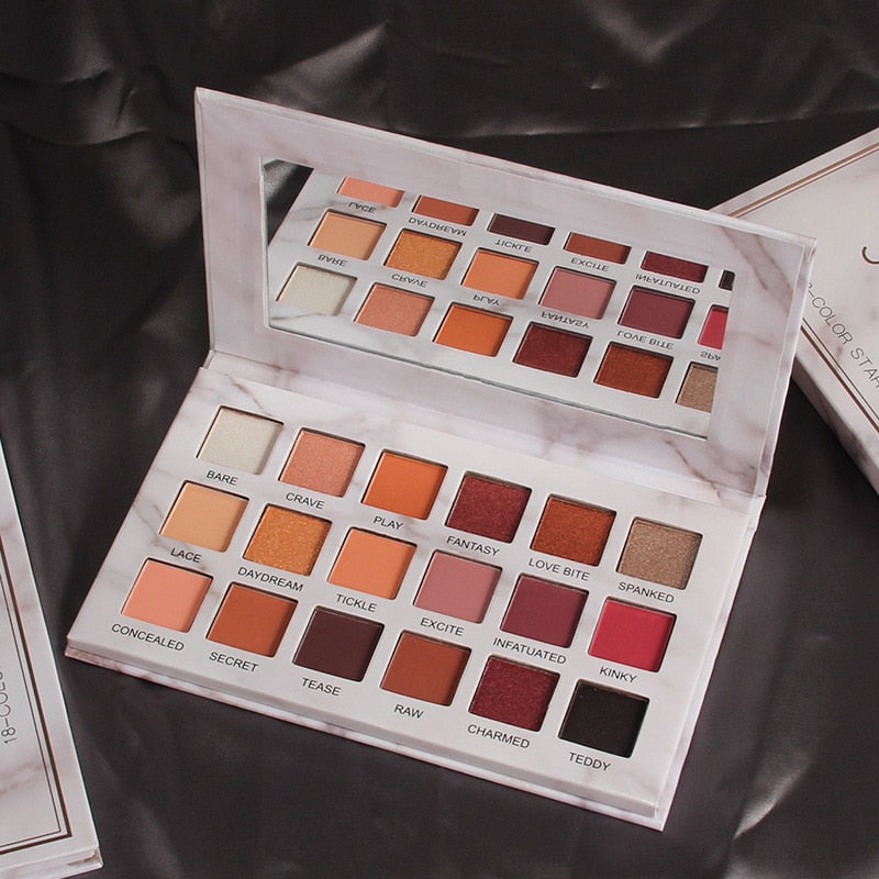 16/18 Colors Nude Glitter Eyeshadow Matte Shimmer Palette Long Lasting Waterproof Mineral Powder Eye Shadow Makeup Cosmetic Kit