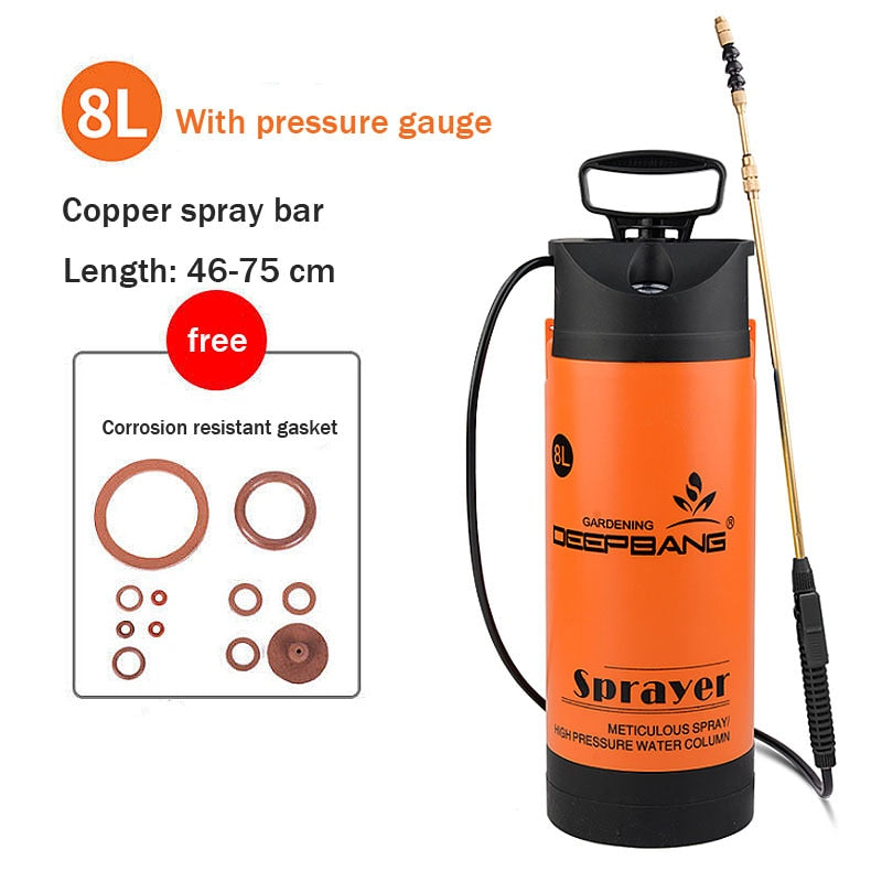 Hot Sale Garden Pressure Sprayer Irrigation Flower Plant Comes With Pressure Gauge Watering Can Pesticide Fertilizer Spray Tool