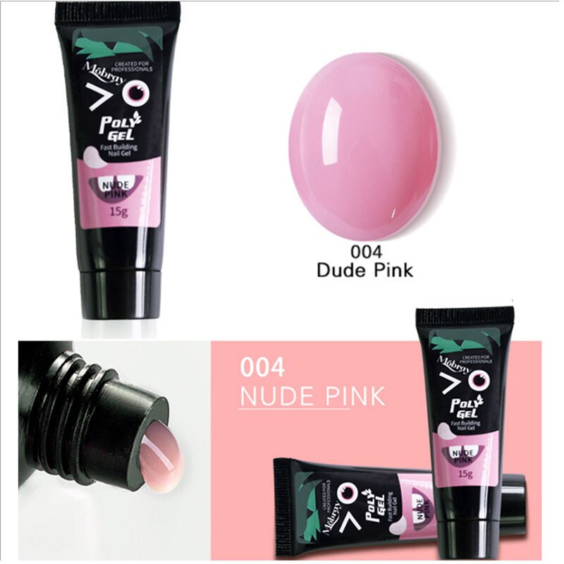 Polygel Nail Acrylic poly gel Pink White Clear Crystal UV LED Builder Gel Tips Enhancement Slip Solution Quick Extension Gel