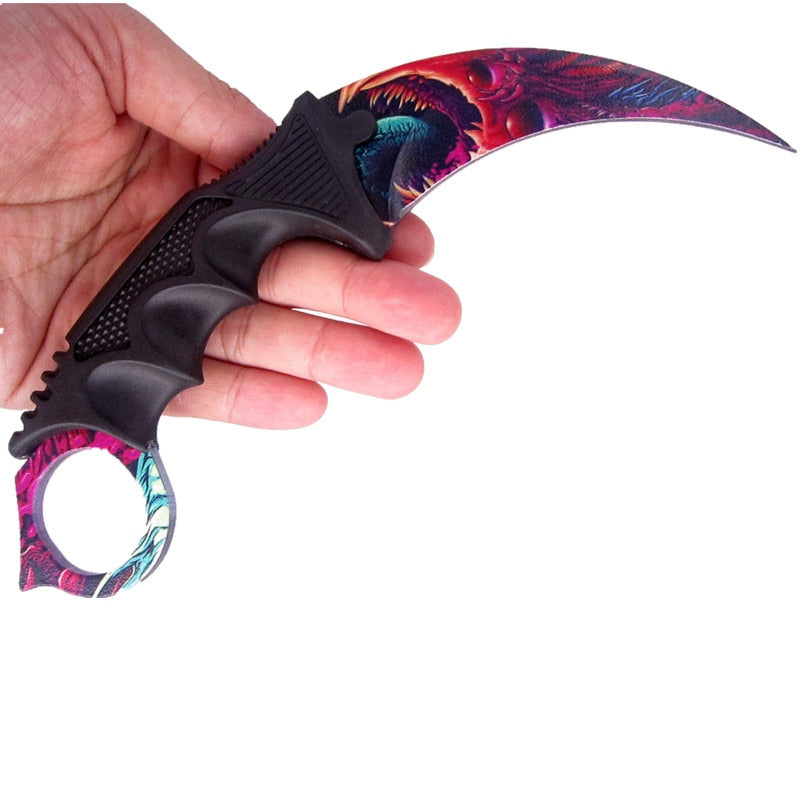 emerald offensive csgo fight tactical claw outdoor CS strike camp hike defense karambit counter knife real combat GO hawkbill