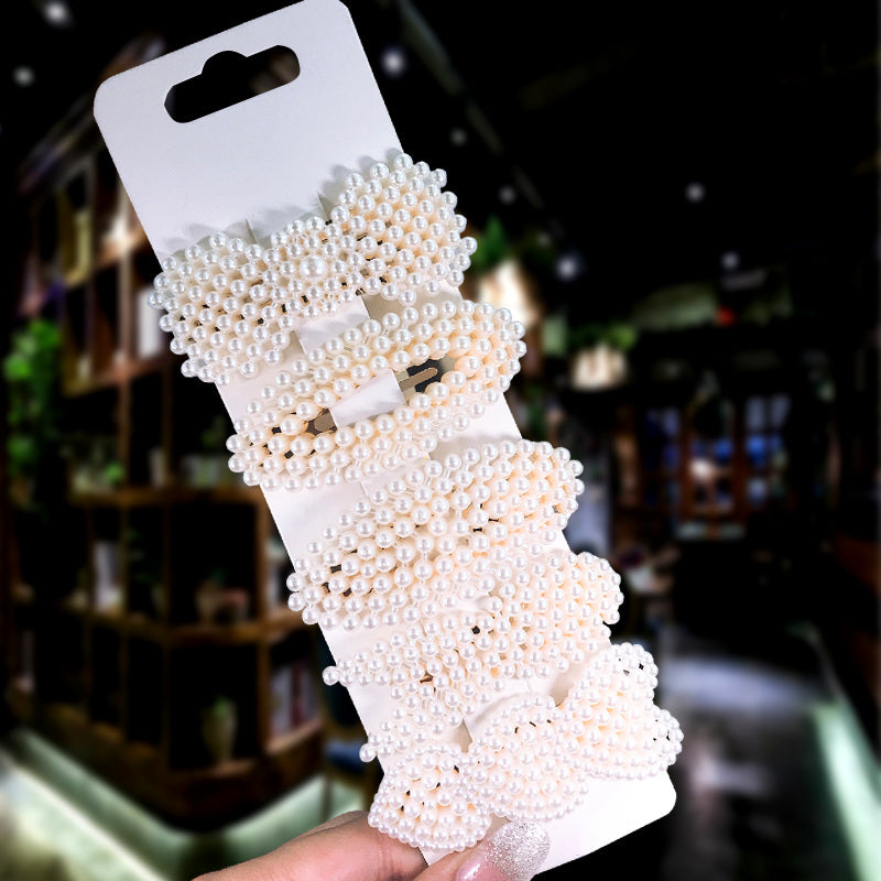 1Set Popular Pearl Hair Clips Fashionable Woman Summer Hair accessories Hairpins BB Clip Styling Tools Barrettes Headwear