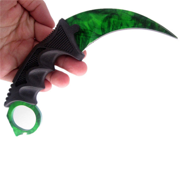 emerald offensive csgo fight tactical claw outdoor CS strike camp hike defense karambit counter knife real combat GO hawkbill