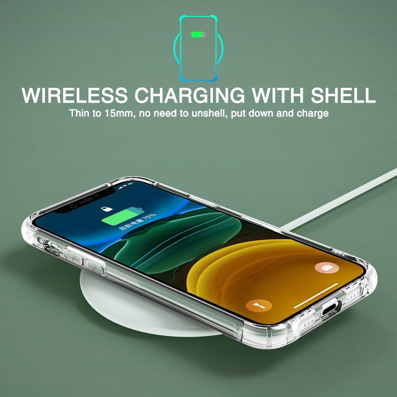 Luxury Shockproof Silicone Phone Cases For iPhone 11 Pro X XR XS MAX 6 7 8 Plus 11 Case Cover Transparent Protection Back Cover