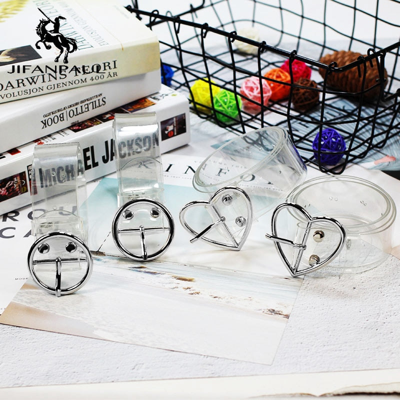 JIFANPAUL New sweetheart buckle with adjustable ladies luxury brand cute Heart-shaped thin belt high quality punk fashion belts