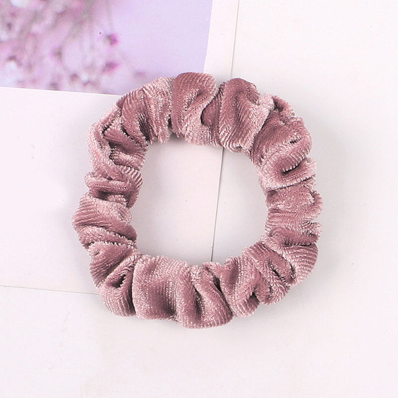 1Pc Women Elastic Hair Ring Winter Soft Velvet Rubber Bands Hair Bands Girls Sweet Solid Color Hair Accessories Ponytail Holder