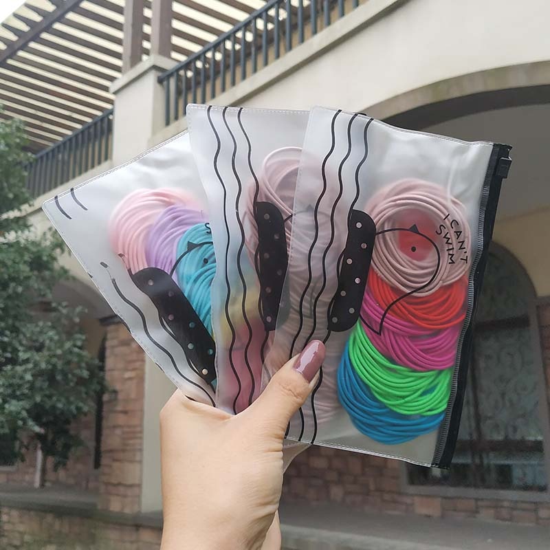 100pcs/bag  Hair Accessories women Rubber bands Scrunchie Elastic Hair Bands Girls Headband decorations ties Gum for hair