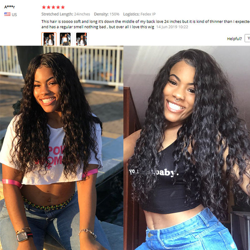 Brazilian Water Wave Wig 13*4 Lace Front Human Hair Wigs Pre Plucked Natural Hairline 150% High Radio Remy Hair Wigs Modern Show