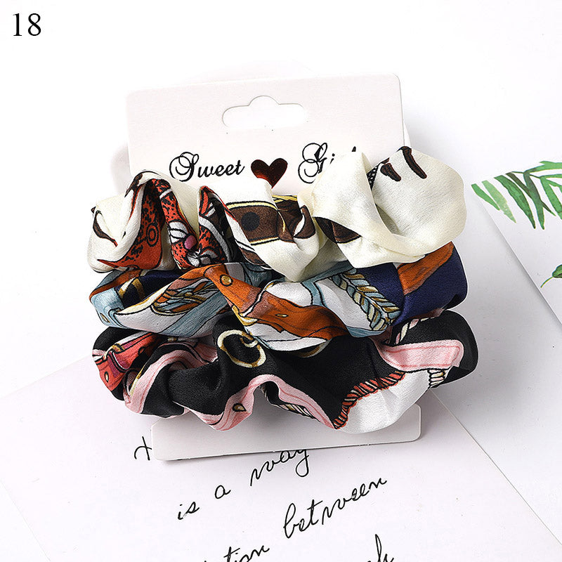 1 Set Scrunchies Hair Ring Candy Color Hair Ties Rope Autumn Winter Women Ponytail Hair Accessories 4-6Pcs Girls Hairbands Gifts