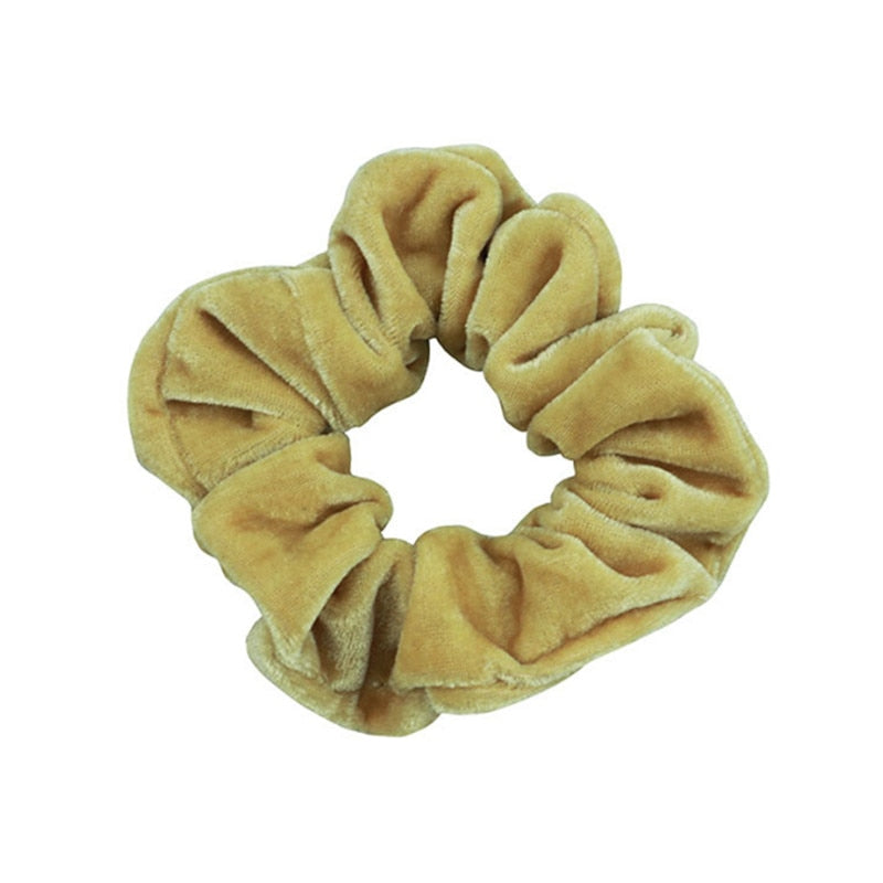 1Pc Women Elastic Hair Ring Winter Soft Velvet Rubber Bands Hair Bands Girls Sweet Solid Color Hair Accessories Ponytail Holder