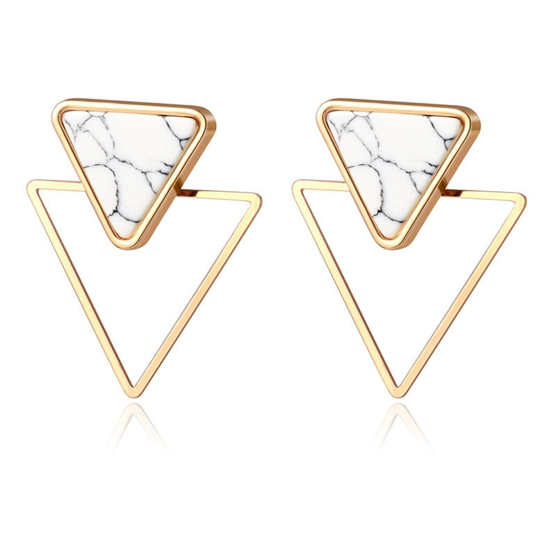 X&P New Fashion Round Dangle Drop Korean Earrings For Women Geometric Round Heart Gold Earring Wedding 2019 kolczyki Jewelry