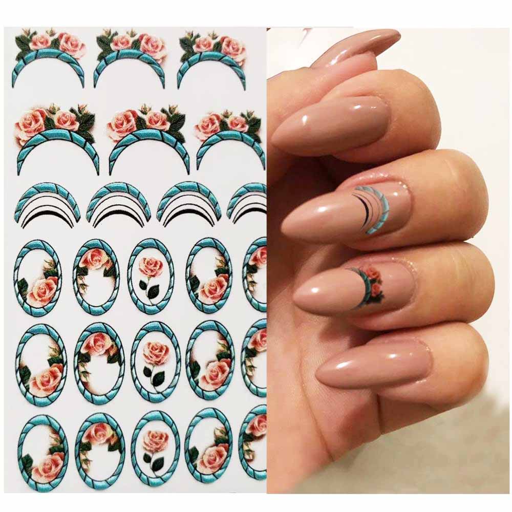 3D Acrylic Engraved  Nail Sticker Winter Sweater Charm desgin Water Decals Empaistic Nail Water Slide Decals Z0249