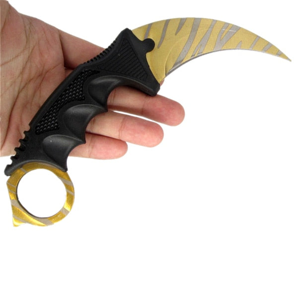 emerald offensive csgo fight tactical claw outdoor CS strike camp hike defense karambit counter knife real combat GO hawkbill
