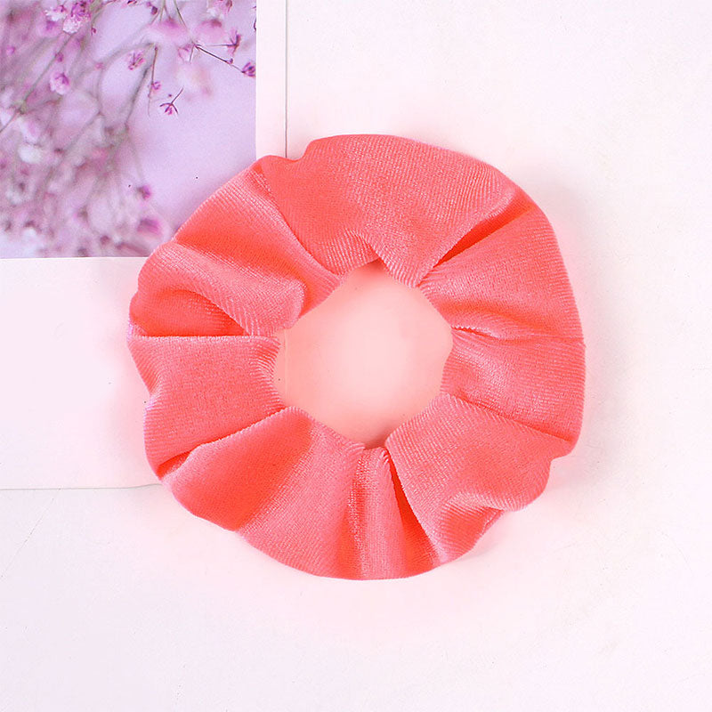 1Pc Women Elastic Hair Ring Winter Soft Velvet Rubber Bands Hair Bands Girls Sweet Solid Color Hair Accessories Ponytail Holder