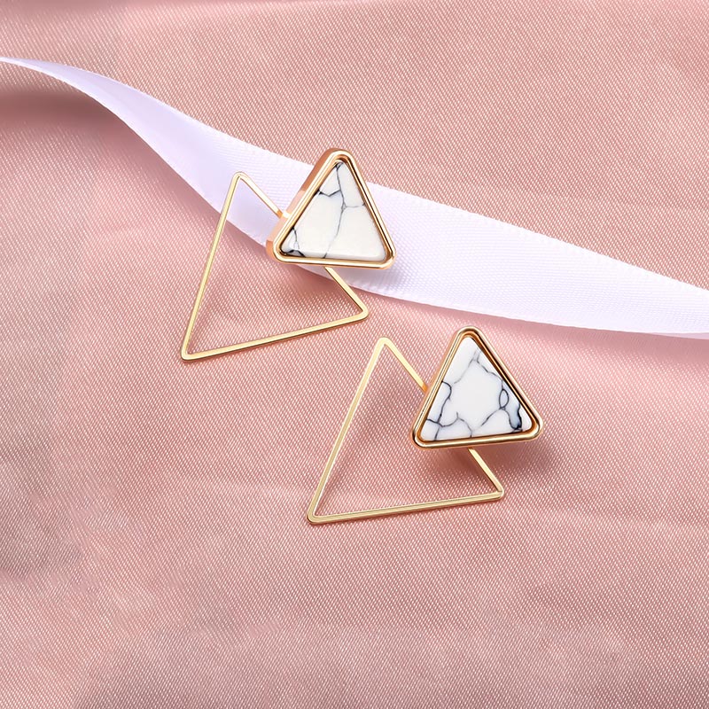 X&P New Fashion Round Dangle Drop Korean Earrings For Women Geometric Round Heart Gold Earring Wedding 2019 kolczyki Jewelry