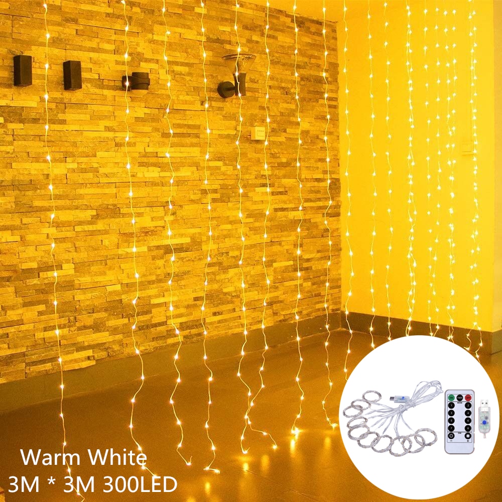 Curtain Fairy String Light LED Christmas Decorations for Home Garland Xmas Light Christmas Valentines 2019 Navidad Ornament Gift
