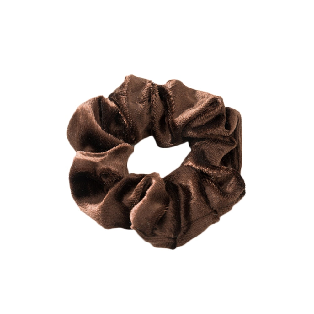 1Pc Women Elastic Hair Ring Winter Soft Velvet Rubber Bands Hair Bands Girls Sweet Solid Color Hair Accessories Ponytail Holder