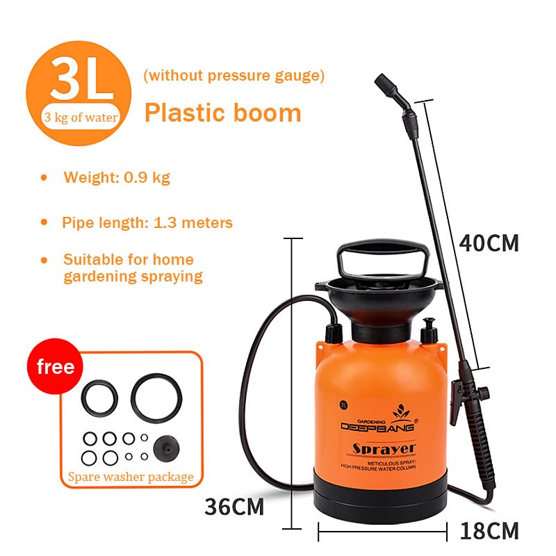 Hot Sale Garden Pressure Sprayer Irrigation Flower Plant Comes With Pressure Gauge Watering Can Pesticide Fertilizer Spray Tool