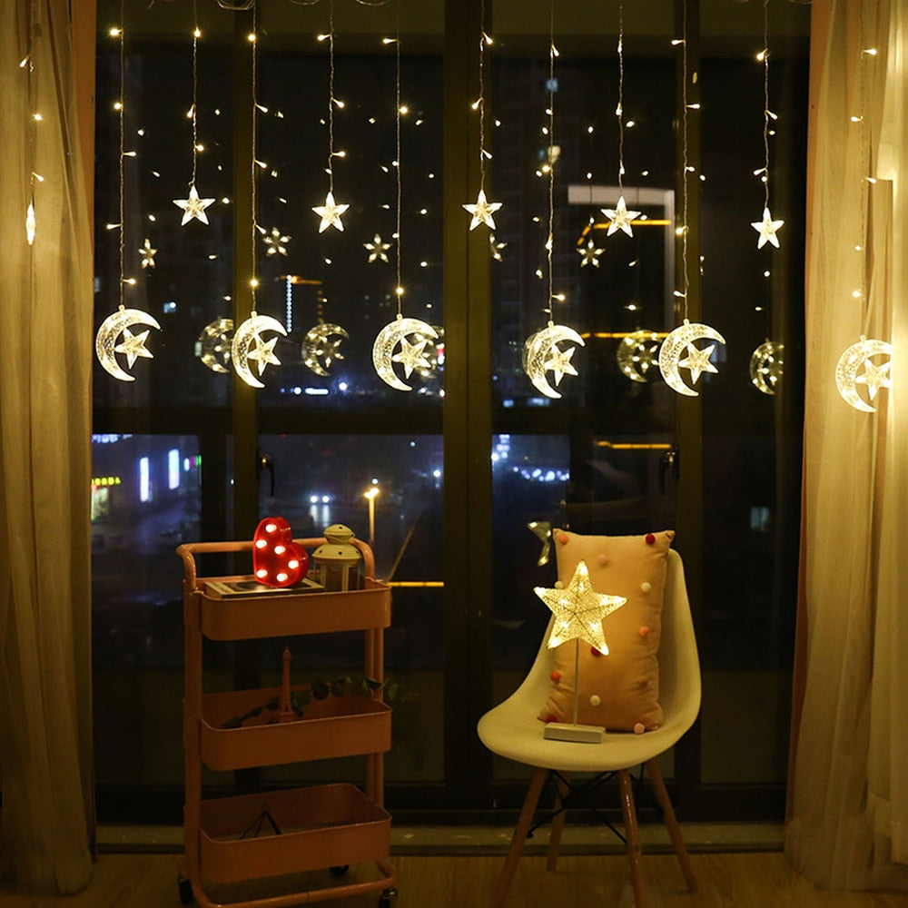 Curtain Fairy String Light LED Christmas Decorations for Home Garland Xmas Light Christmas Valentines 2019 Navidad Ornament Gift
