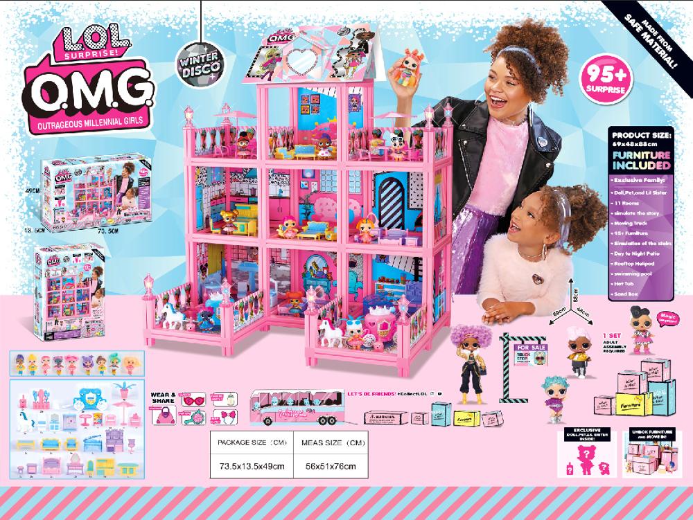 LOL Surprise Original House with 85+ Surprises! Christmas Gift for Children Play House Toy for Girl