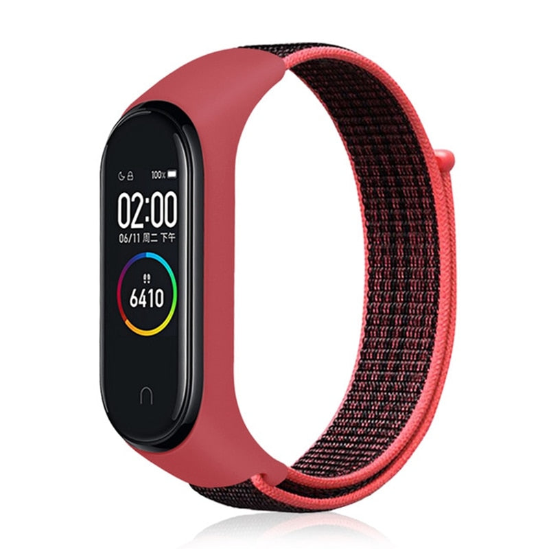 Nylon Strap for Xiaomi Mi band 4 3 replaceable Bracelet Mi band4 band3 Sports Wristband Breathable Bracelet for Xiomi Miband 3 4