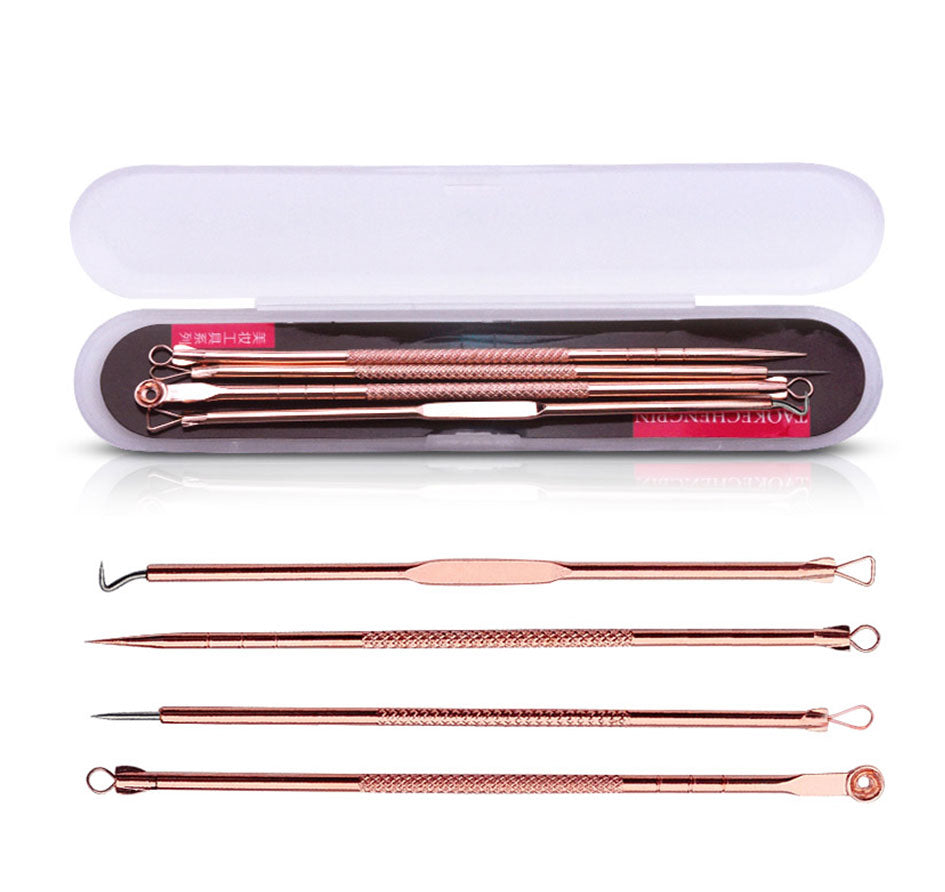 3 4 5 7 8 Pc Stainless Steel Blackhead Remover Tool Kit Face Massage Whitehead Pimple Spot Comedone Acne Extractor Face Massager