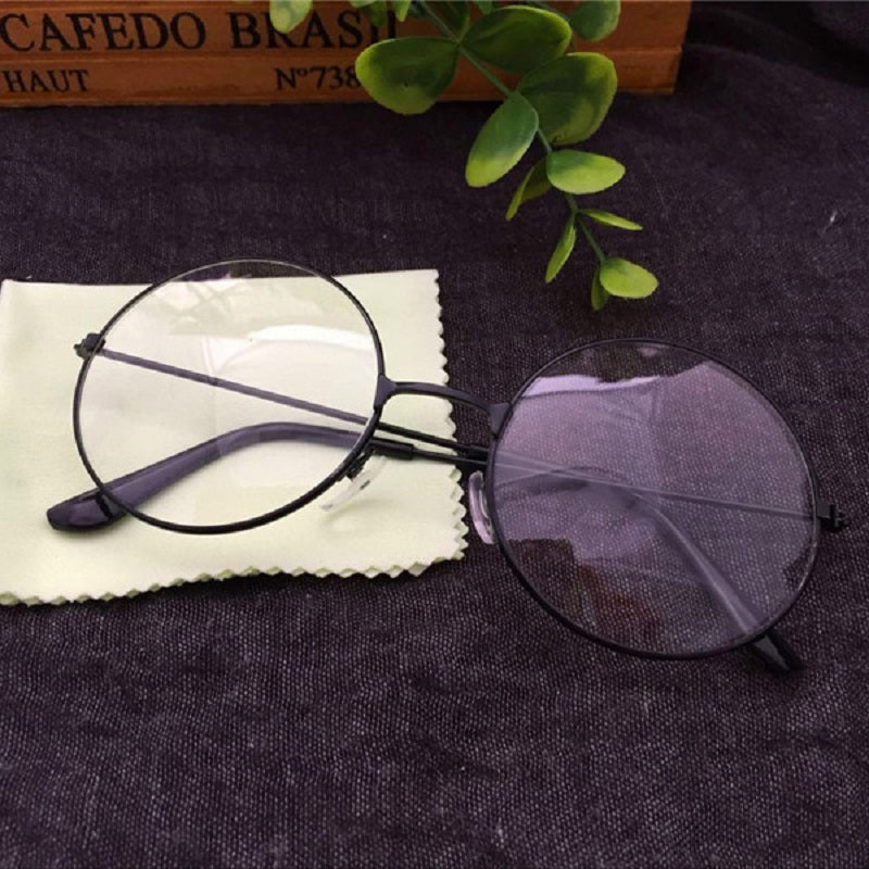 Unisex Retro Round Circle Metal Frame Eyeglasses Original Clear Lens Glasses 2 Styles Men High Quality Hot