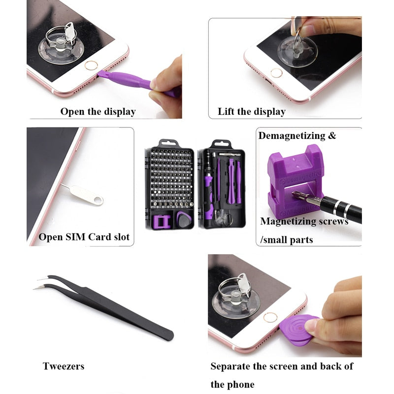 115/25 in 1 Screwdriver Set Mini Precision Screwdriver Multi Computer PC Mobile Phone Device Repair INSULATED Hand Home Tools