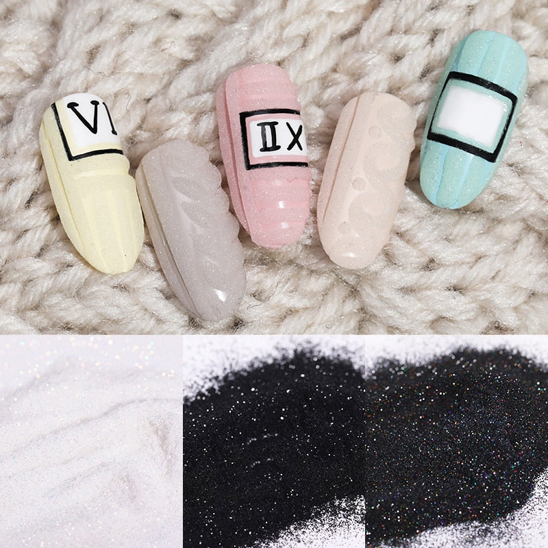 1Box Sugar Nail Powder Holographic Glitter Nail Dust Powder Laser Gradient Nail Pigment Holographic Glitter Nail Art Decoration