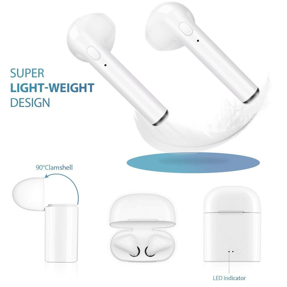 i7 i7s Tws Bluetooth Earphones Wireless Earbuds Sports Handsfree Earphone Headset with Charging Box for iPhone Xiaomi Phone