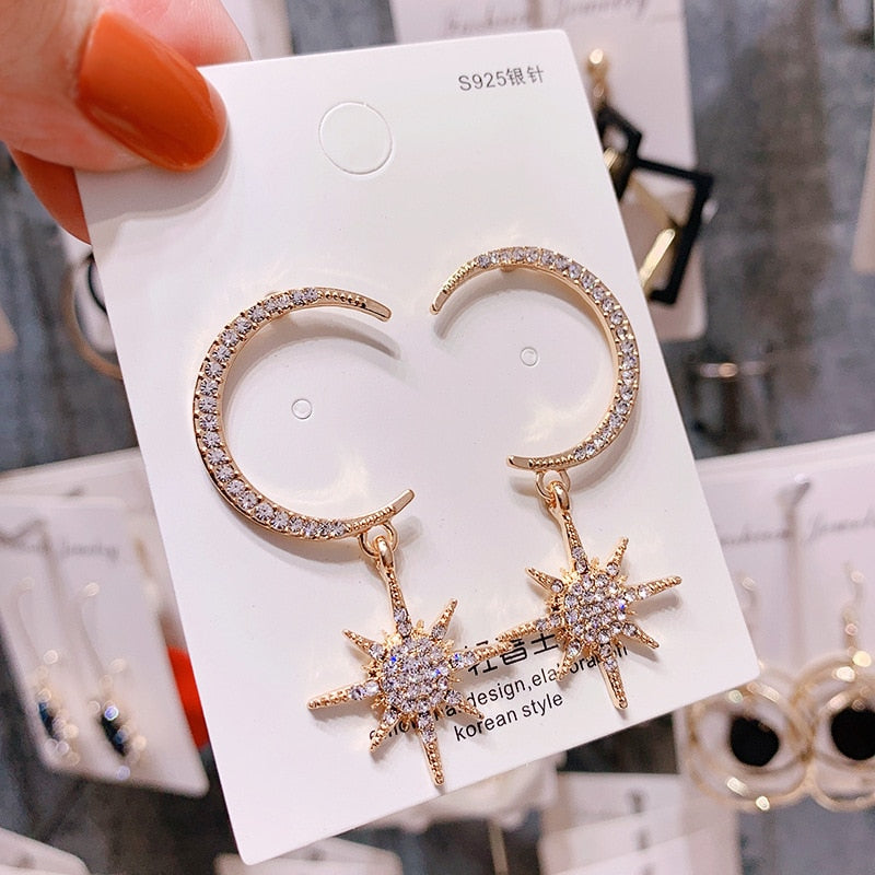 silver needle long pearl earrings female fashion temperament simple anti-allergy earrings summer personality net ornaments