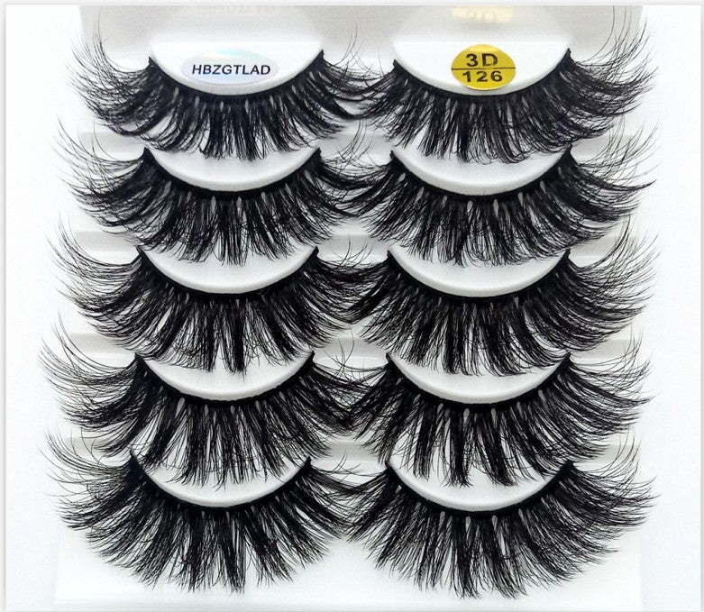 HBZGTLAD 1/5/20 Pairs 3D Soft Mink False Eyelashes Handmade Wispy Fluffy Long Lashes Natural Eye Extension Makeup Kit Cilios