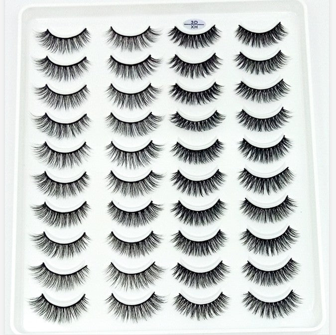 HBZGTLAD 1/5/20 Pairs 3D Soft Mink False Eyelashes Handmade Wispy Fluffy Long Lashes Natural Eye Extension Makeup Kit Cilios