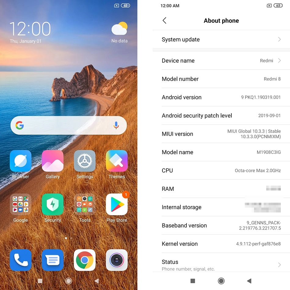 In Stock Global ROM Xiaomi Redmi 8 4GB 64GB Snapdragon 439 Octa Core 12MP Dual Camera Mobile Phone 5000mAh Large Battery OTA