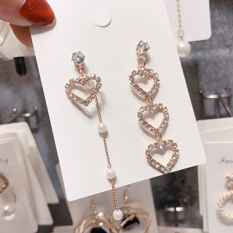 silver needle long pearl earrings female fashion temperament simple anti-allergy earrings summer personality net ornaments