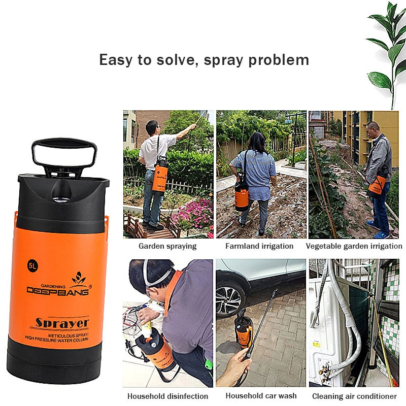 Hot Sale Garden Pressure Sprayer Irrigation Flower Plant Comes With Pressure Gauge Watering Can Pesticide Fertilizer Spray Tool