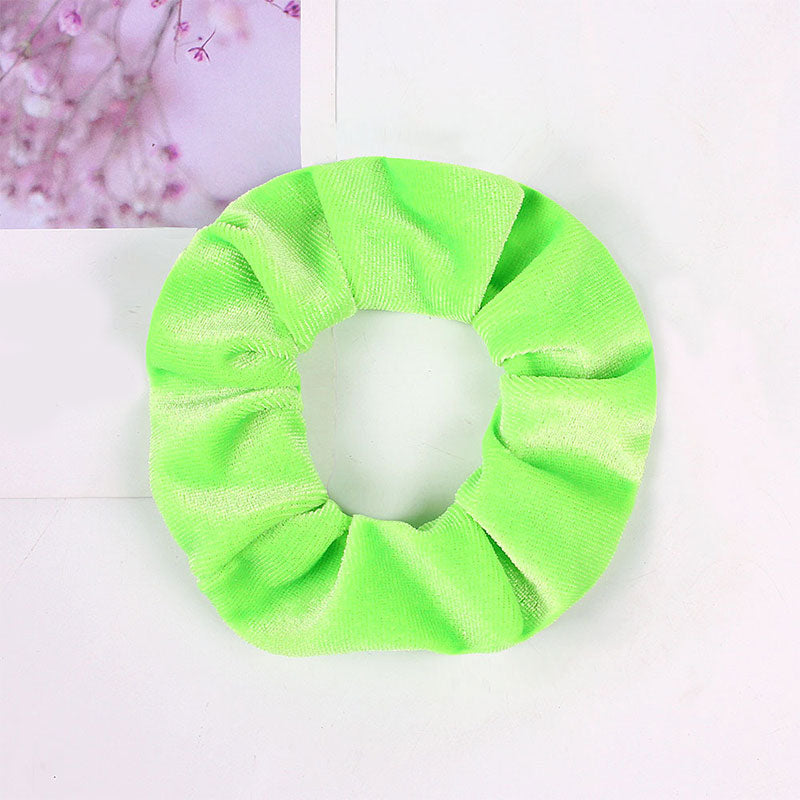 1Pc Women Elastic Hair Ring Winter Soft Velvet Rubber Bands Hair Bands Girls Sweet Solid Color Hair Accessories Ponytail Holder