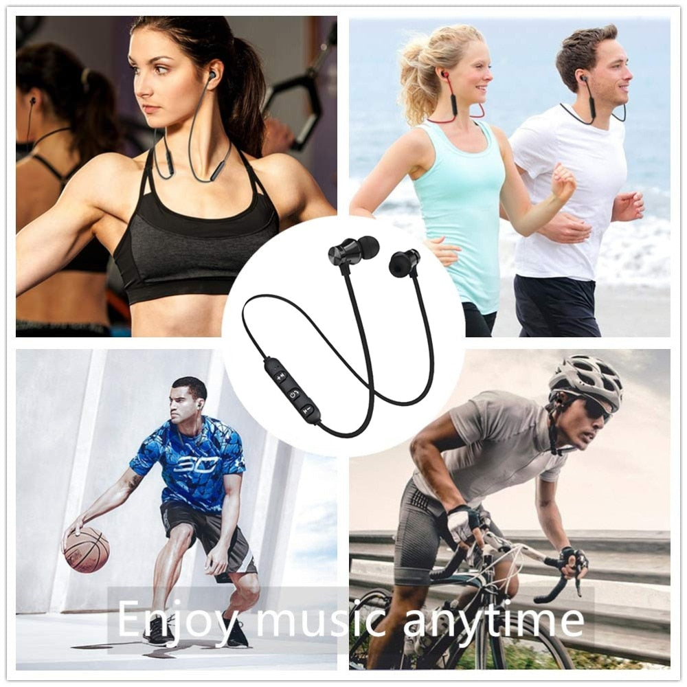 Magnetic Wireless bluetooth Earphone XT11 music headset Phone Neckband sport Earbuds Earphone with Mic For iPhone Samsung Xiaomi