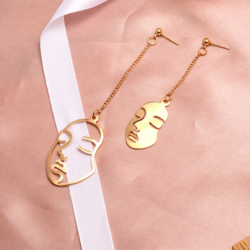 X&P New Fashion Round Dangle Drop Korean Earrings For Women Geometric Round Heart Gold Earring Wedding 2019 kolczyki Jewelry