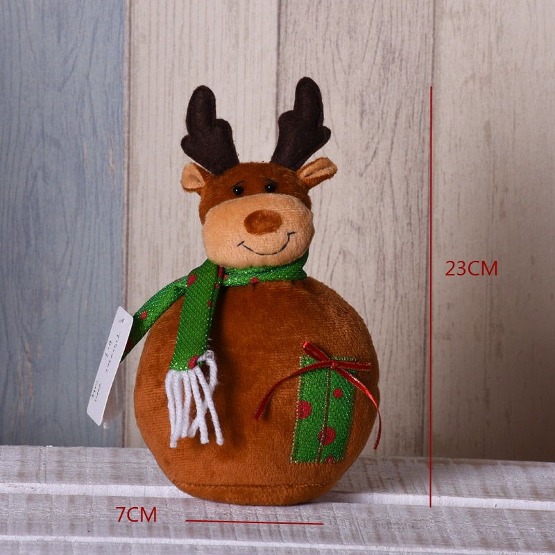 Big Size Christmas Dolls Retractable Santa Claus Snowman Elk Toys Xmas Figurines Christmas Gift for Kid Red Xmas Tree Ornament