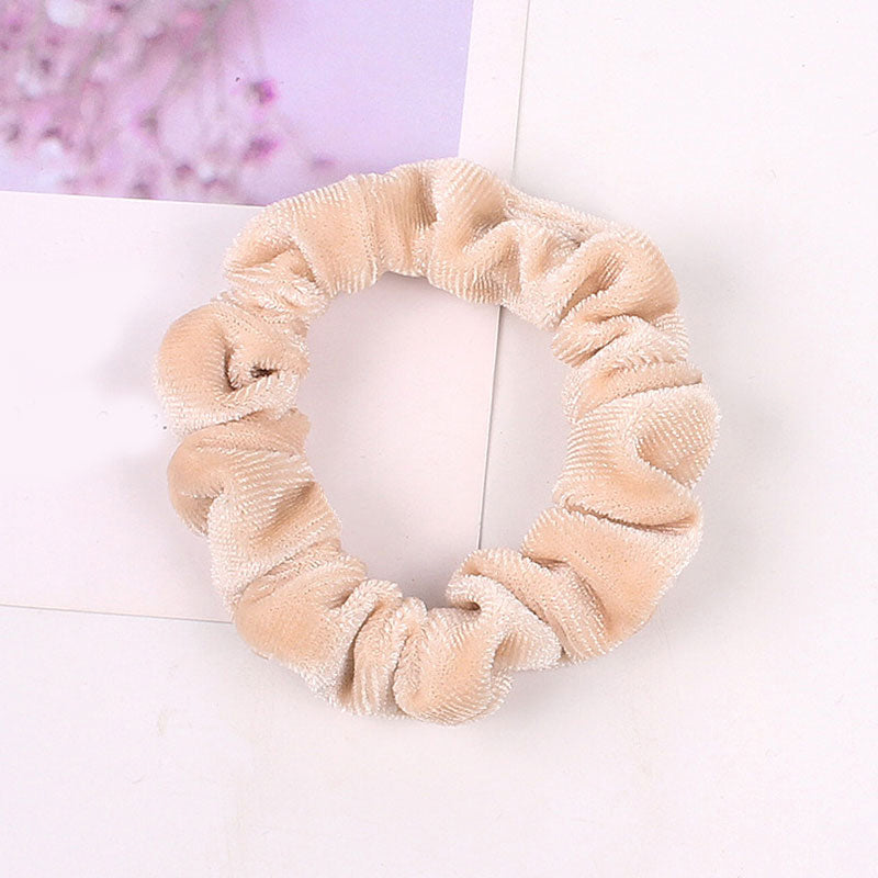 1Pc Women Elastic Hair Ring Winter Soft Velvet Rubber Bands Hair Bands Girls Sweet Solid Color Hair Accessories Ponytail Holder