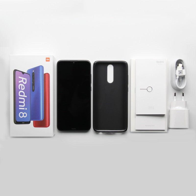 In Stock Global ROM Xiaomi Redmi 8 4GB 64GB Snapdragon 439 Octa Core 12MP Dual Camera Mobile Phone 5000mAh Large Battery OTA