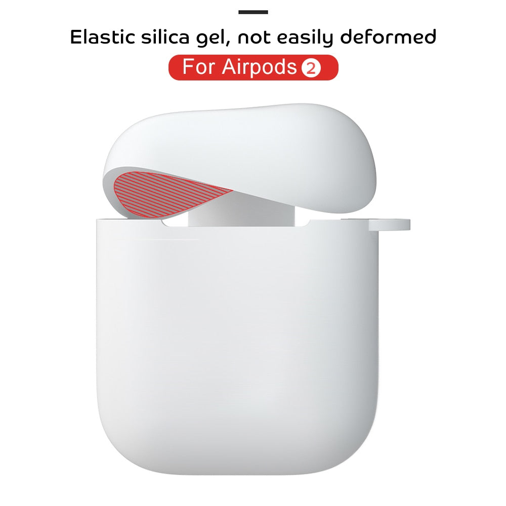 New Silicone Cases for Airpods1 2nd Luxury Protective Earphone Cover Case for Apple Airpods Case 1&2 Shockproof Sleeve