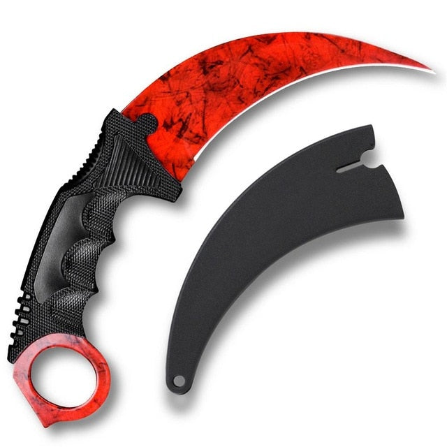 emerald offensive csgo fight tactical claw outdoor CS strike camp hike defense karambit counter knife real combat GO hawkbill
