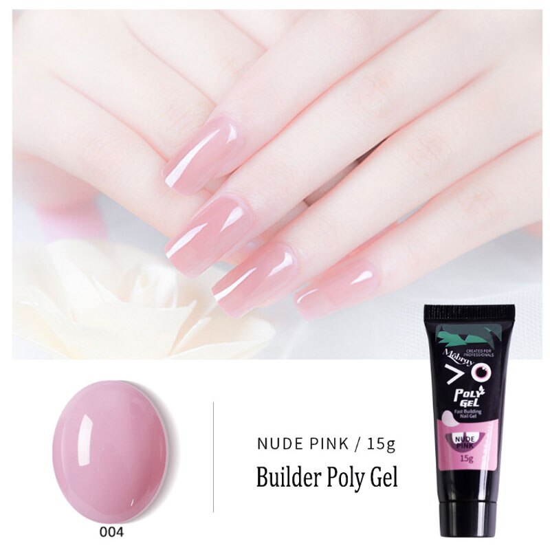 Polygel Nail Acrylic poly gel Pink White Clear Crystal UV LED Builder Gel Tips Enhancement Slip Solution Quick Extension Gel